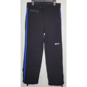 Vintage Ralph Lauren Polo Sport Ski Pants Size Large Black Lined Zip Ank…